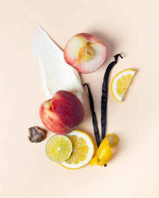 Peach blossoms & vanilla noir™ fragrance oil: .33 oz / 10 ml