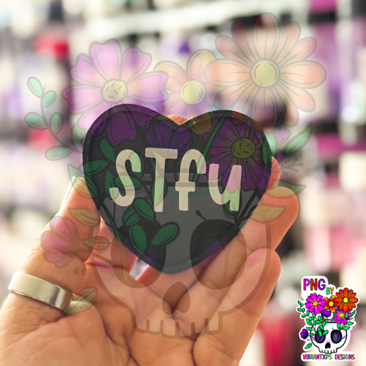 Checkered Conversation Hearts & Inserts - Freshie Mold: STFU Insert