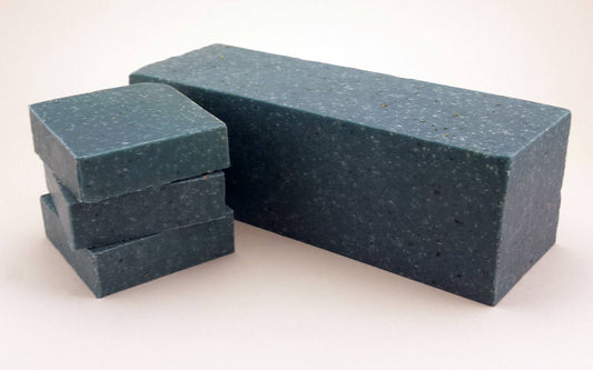 Blueberry Scrub Soap with Ground Oatmeal and Sea Salt-  Exfoliating Blueberry Scrub Soap Bar-gspot.studio