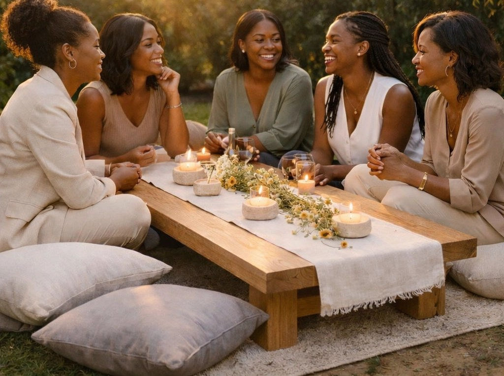 Team sharing a candlelit reset ritual