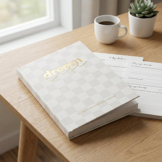 You will be generating high-quality product photos for an online stores product page. The product images should closely match the original products.
Here is the prompt (IMPORTANT!): """A high-resolution, studio-shot image of the 'Dream Life Manifesti