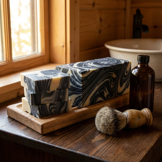 You will be generating high-quality product photos for an online stores product page. The product images should closely match the original products.
      Here is the prompt (IMPORTANT!): """A lifestyle scene in a rustic, wood-paneled bathroom with warm, d