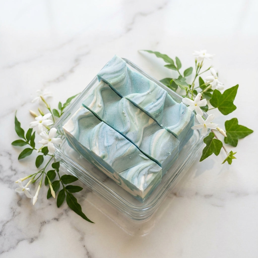 You will be generating high-quality product photos for an online stores product page. The product images should closely match the original products.
      Here is the prompt (IMPORTANT!): """An overhead shot of the soap placed on an elegant marble countert