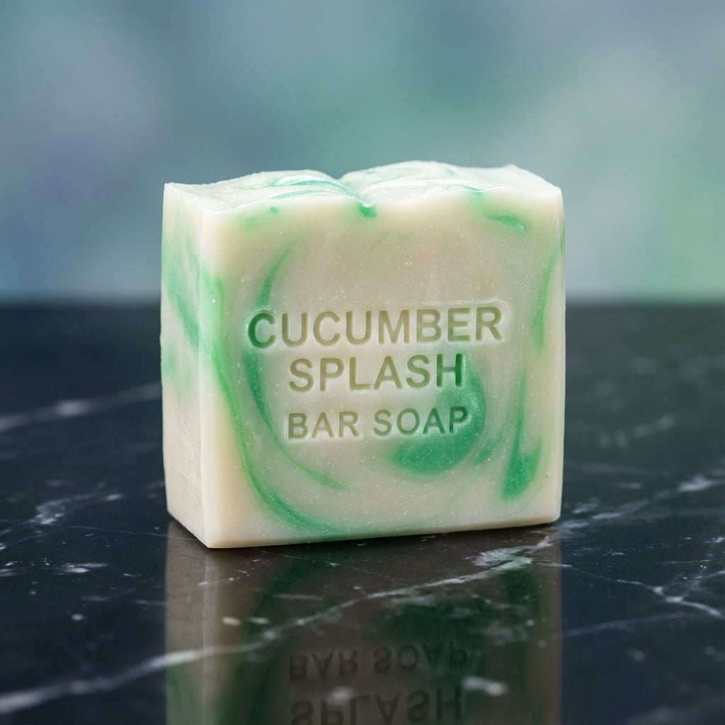 You will be generating high-quality product photos for an online stores product page. The product images should closely match the original products.
      Here is the prompt (IMPORTANT!): """Capture a luxurious, close-up shot of the 'Cucumber Splash Bar So