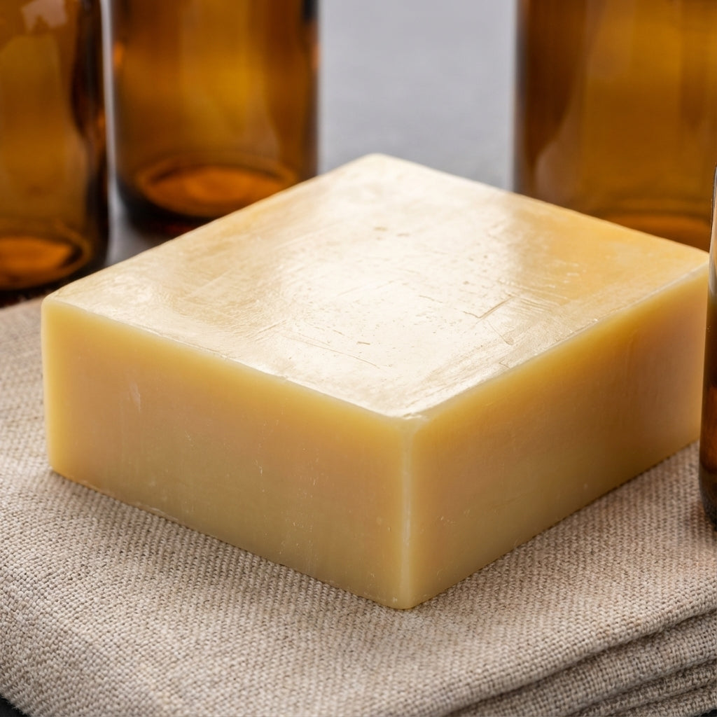 You will be generating high-quality product photos for an online stores product page. The product images should closely match the original products.
      Here is the prompt (IMPORTANT!): """A detailed macro shot of Egyptian Musk Soap resting atop a linen 