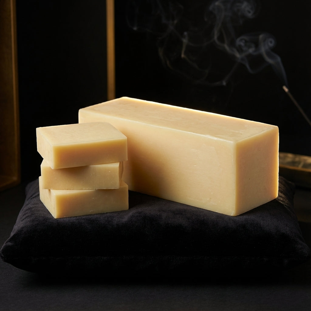 You will be generating high-quality product photos for an online stores product page. The product images should closely match the original products.
      Here is the prompt (IMPORTANT!): """A glamorous, editorial-style setup featuring Egyptian Musk Soap e