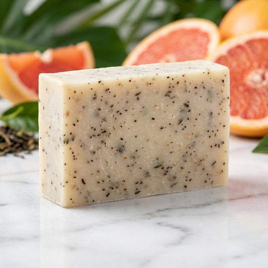 You will be generating high-quality product photos for an online stores product page. The product images should closely match the original products.
Here is the prompt (IMPORTANT!): """A high-resolution studio shot of the 'Grapefruit Tea Tree Scrub S