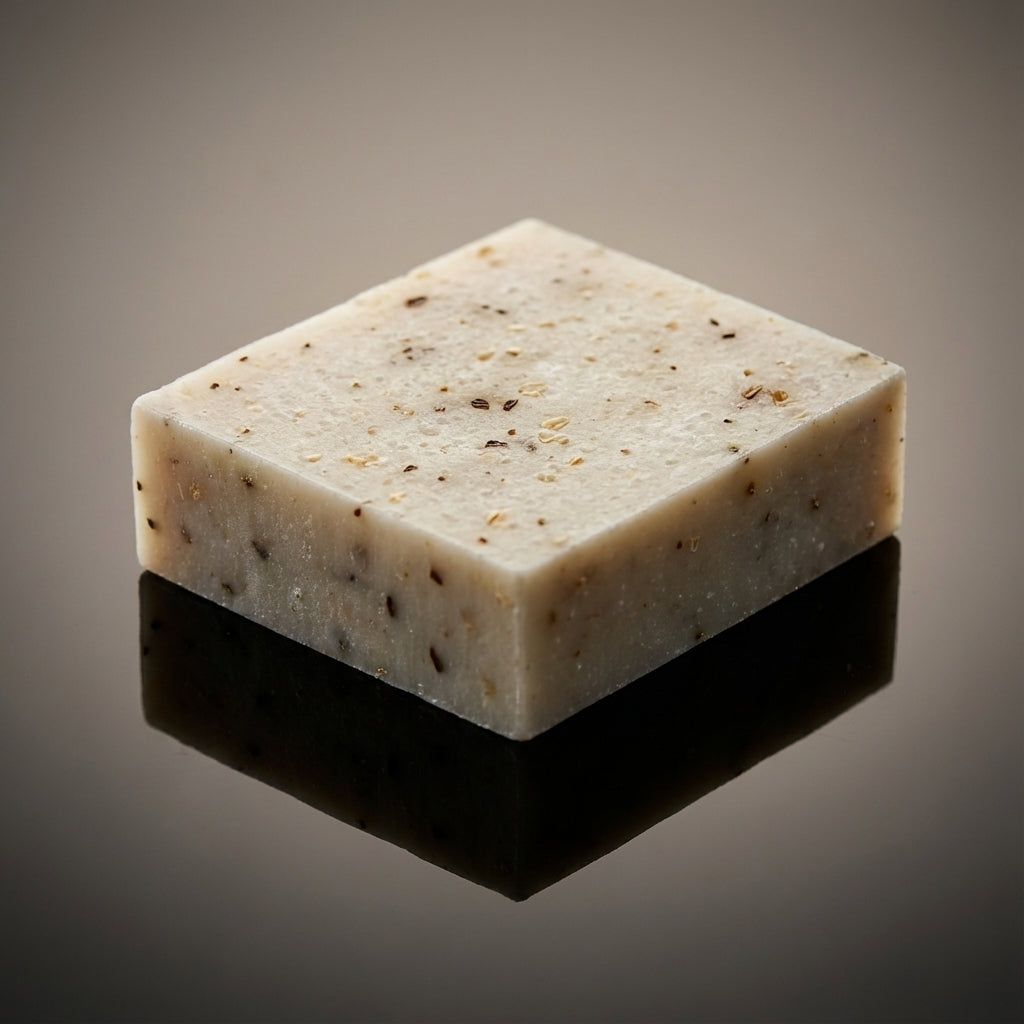 You will be generating high-quality product photos for an online stores product page. The product images should closely match the original products.
      Here is the prompt (IMPORTANT!): """A studio shot of the 'Grapefruit Tea Tree Scrub Soap' centered on