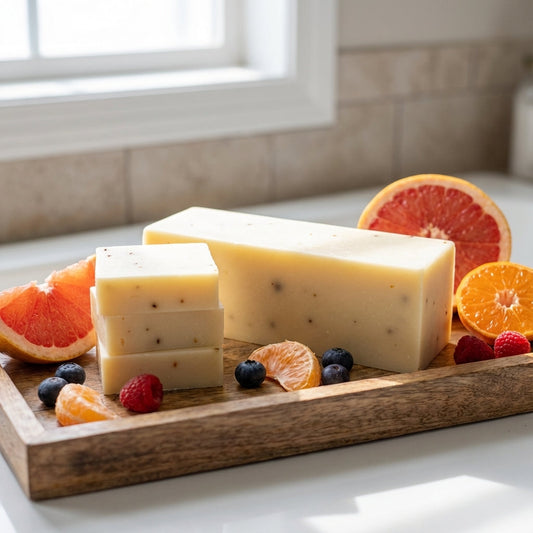 You will be generating high-quality product photos for an online stores product page. The product images should closely match the original products.
Here is the prompt (IMPORTANT!): """A vibrant lifestyle scene set in a sunlit bathroom, featuring the