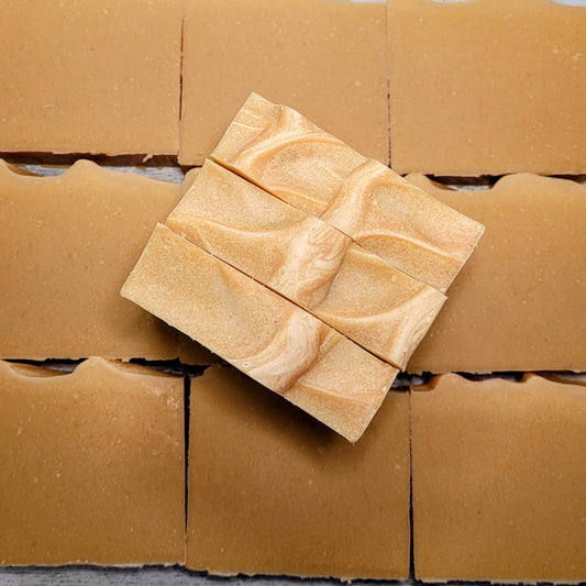 Hydrating Goat Milk Soap with Carrot and Ginger- Moisturizing Goat Milk Soap with Carrot Root and Shea Butter-- gspot.studio